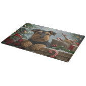 Airedale Hond Kerstfeest Snijplank (Hoek)