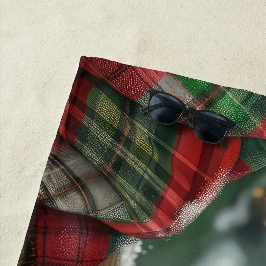 Airedale Hond Kerstfeest Strandlaken (In situ)