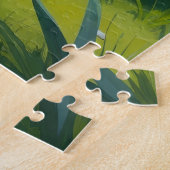 Airedale-hond lente bloemen schilderij legpuzzel (Zijkant)