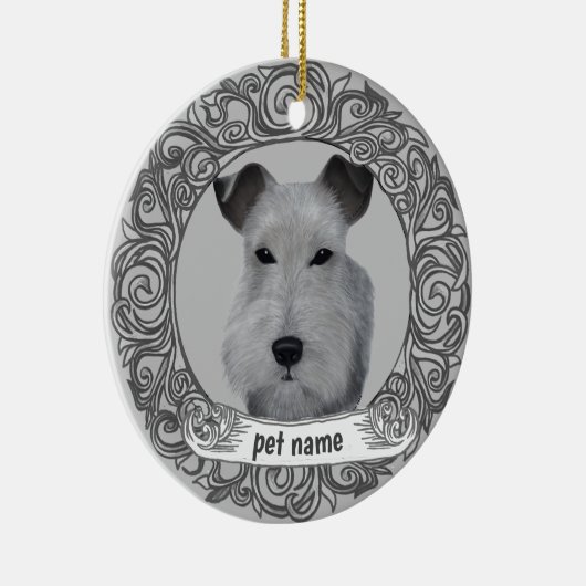 Airedale-hond Loving Memory-versiering Keramisch Ornament (Rechts)