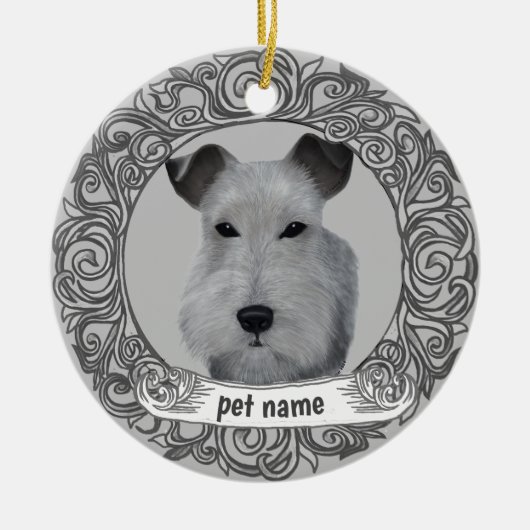 Airedale-hond Loving Memory-versiering Keramisch Ornament (Voorkant)