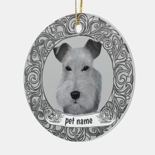 Airedale-hond Loving Memory-versiering Keramisch Ornament (Links)