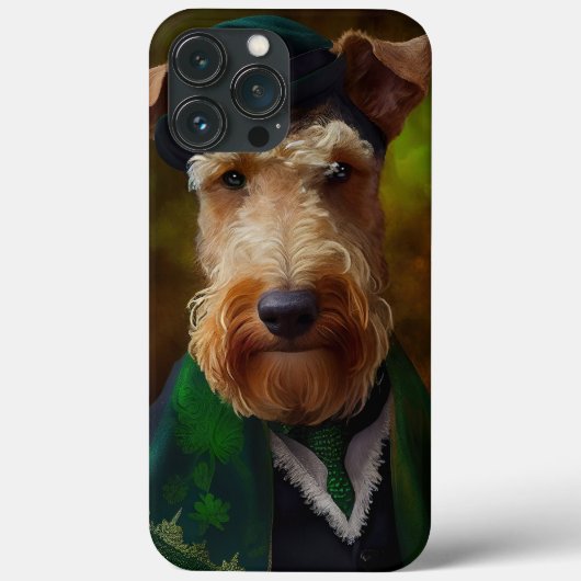 airedale hond op St. Patrick's Day Case-Mate iPhone Case (Achterkant)