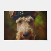 airedale hond op St. Patrick's Day Deurmat (Voorkant)