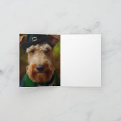 airedale hond op St. Patrick's Day Kaart (Binnen)