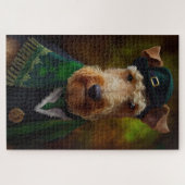 airedale hond op St. Patrick's Day Legpuzzel (Horizontaal)