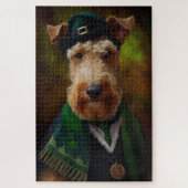 airedale hond op St. Patrick's Day Legpuzzel (Verticaal)