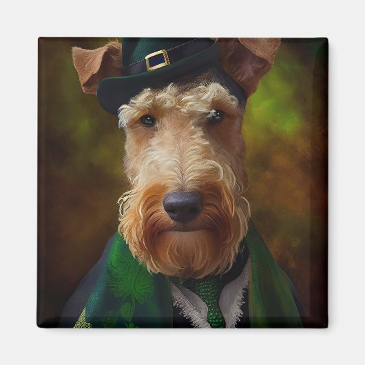 airedale hond op St. Patrick's Day Magneet (Voorkant)