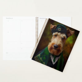 airedale hond op St. Patrick's Day Planner