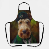 airedale hond op St. Patrick's Day Schort (Voorkant)