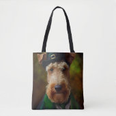 airedale hond op St. Patrick's Day Tote Bag (Voorkant)