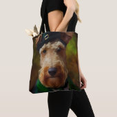 airedale hond op St. Patrick's Day Tote Bag (Dichtbij)