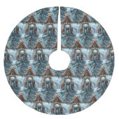 Airedale Hond Rijden Motorfiets Kerstmis Kerstboom Rok (Voorkant)