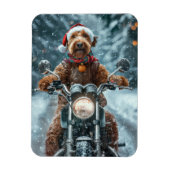 Airedale Hond Rijden Motorfiets Kerstmis Magneet (Verticaal)