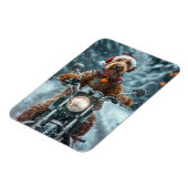 Airedale Hond Rijden Motorfiets Kerstmis Magneet (Linkerzijde)