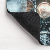 Airedale Hond Rijden Motorfiets Kerstmis Muismat (Hoek)