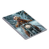 Airedale Hond Rijden Motorfiets Kerstmis Notitieboek (Rechterzijde)