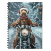 Airedale Hond Rijden Motorfiets Kerstmis Notitieboek (Voorkant)