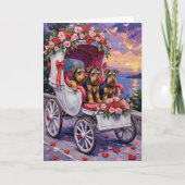 Airedale-hond Valentijnsdag Kaart (Voorkant)