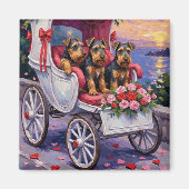 Airedale-hond Valentijnsdag Magneet (Voorkant)
