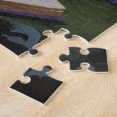 Airedale-hond Whimsical Halloween-schilderij Legpuzzel (Zijkant)