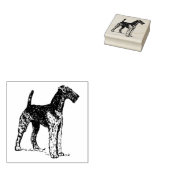 Airedale-Hondenras Rubberstempel (Gestempeld)