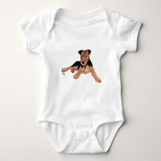 Airedale in Opleiding Romper (Voorkant)