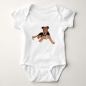 Airedale in training romper (Voorkant)
