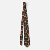 Airedale Kerst Plaid Patroon Rood Groen Stropdas (Achterkant)
