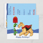 Airedale Kerstdale Mail Kaart (Voorkant / Achterkant)