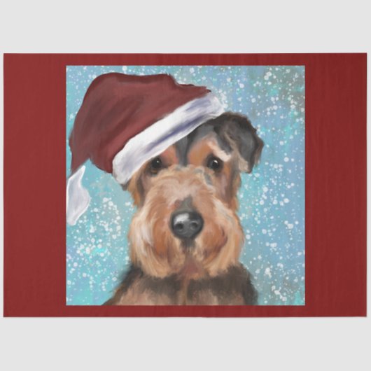 AIREDALE KERSTFEEST TISSUEPAPIER (Voorkant)