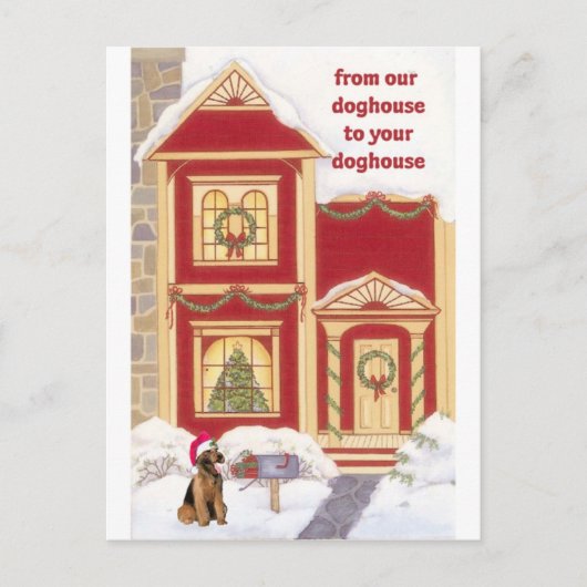 Airedale kerstkaart feestdagenkaart (Voorkant)