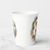 Airedale Kerstkrans Feestelijke Pup Papieren Bekers (Rechts)