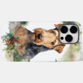 Airedale Kerstkrans Festieve Pup Case-Mate iPhone Case (Achterkant (horizontaal))
