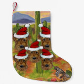 Airedale Kerstmannen Kleine Kerstsok (Voorkant)