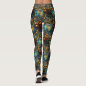 Airedale Kerstmis Feestelijke Reis Leggings (Achterkant)