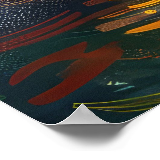 Airedale Kerstmis Feestelijke Reis Poster (Hoek)