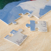 Airedale Kerstmis Festieve Sneeuw Scène Legpuzzel (Zijkant)