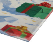 Airedale Kerstmis Festieve Sneeuw Scene Snijplank (Hoek)