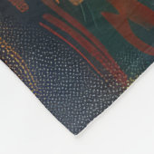 Airedale Kerstmis Festivistische Reis Fleece Deken (Hoek)