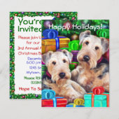 Airedale Kerstmis Open Now Kaart (Voorkant / Achterkant)