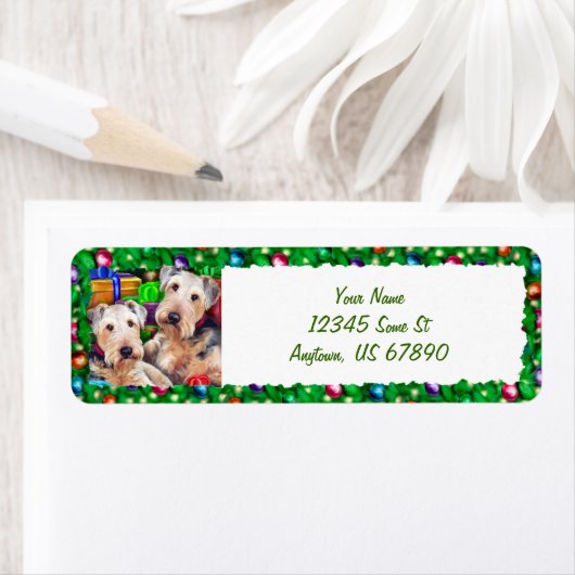 Airedale Kerstmis Open Now Labels (Insitu)