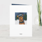 AIREDALE KERSTMISE FEESTDAGEN KAART (Achterkant)