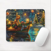 Airedale kerstvakantie muismat (Met muis)