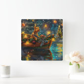 Airedale kerstvakantie vierkante klok (Huis)