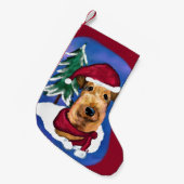 Airedale Kleine Kerstsok (Voorkant (Hangend))