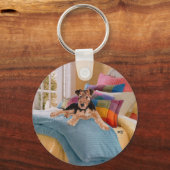 Airedale, Lakeland of Welsh Terrier Puppy Sleutelhanger (Voorkant)