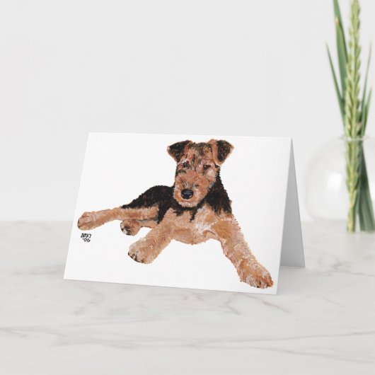 Airedale, Lakeland, Welsh Terrier Pup Kaart (Voorkant)