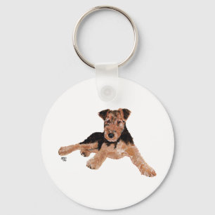 Airedale, Lakeland, Welsh Terrier Pup Sleutelhanger