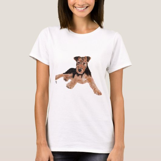 Airedale, Lakeland, Welsh Terrier Pup T-shirt (Voorkant)